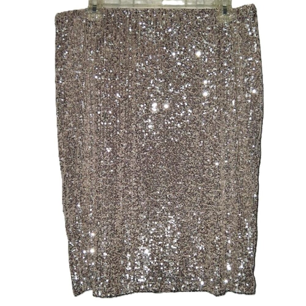 Cable & Gauge Gold Sequin Skirt | Size Large | New - Picture 6 of 6